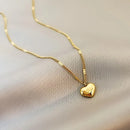 Colar Dourado Simples e Moderno com Pingente de Coração ✨