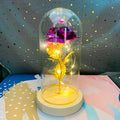 Rosa Eterna Luminária com Flor Folhada a Ouro 24K ✨