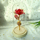 Rosa Eterna Luminária com Flor Folhada a Ouro 24K ✨
